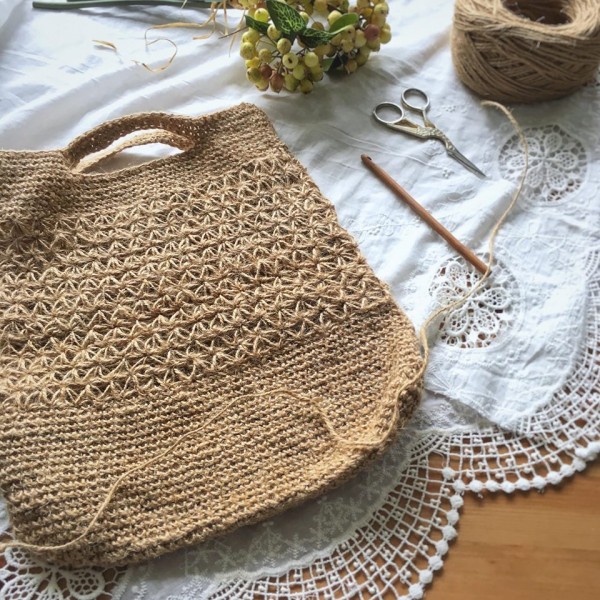 日系質感自然鉤織手提包工作坊