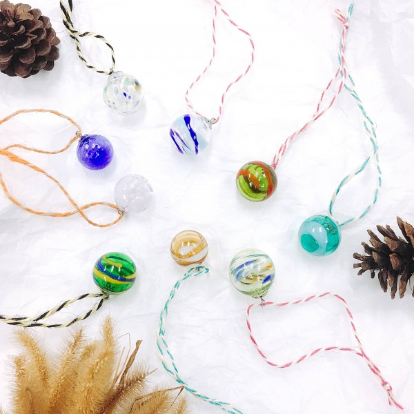 吹玻璃・聖誕波波掛飾