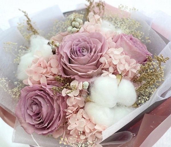 永生花玫瑰棉花花球工作坊