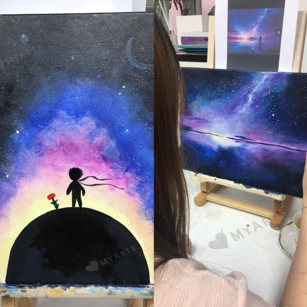 塑膠彩星空繪畫班 Acrylic Galaxy Painting